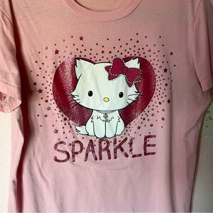 Y2K 2000s mcbling pink glitter hello kitty Sanrio charmmy kitty nightgown